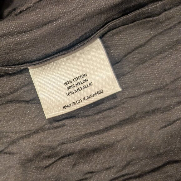 Eileen Fisher Metallic Crinkle Jacket Button Down Coat Brown - Women sz M - Picture 3 of 4